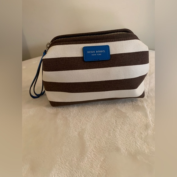 Henri Bendel Small Striped Canvas Dopp Kit (NWOT) - Picture 2 of 7